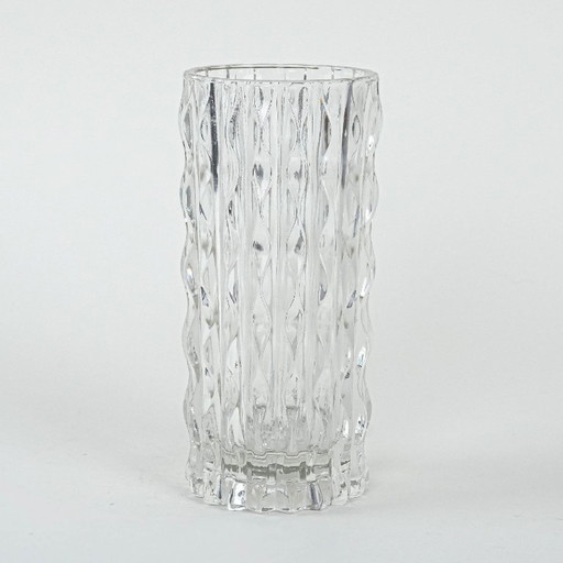Crystal vase, Italian design, 1960s, manufactured in Italy