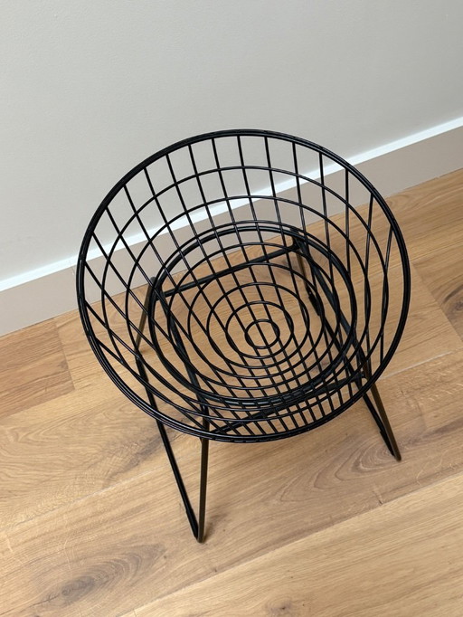 Pastoe wire kruk chair zwart black