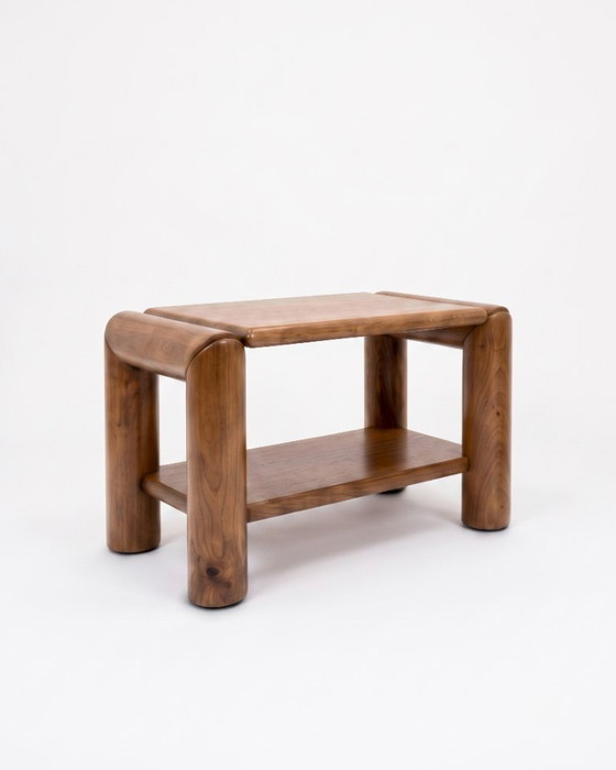 Coppia di comodini Atelier Chauvin in olmo massello - 1970 – Tavolini da caffè, Wood (photo 4 of 5)