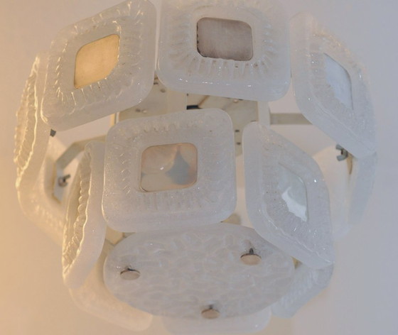 Image 1 of Lustre Kaiser en verre dépoli neige