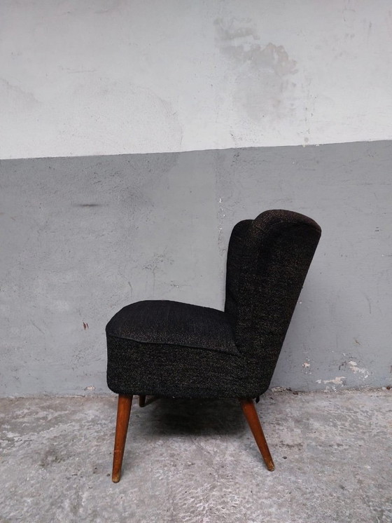 Image 1 of vintage grijze cocktailstoel