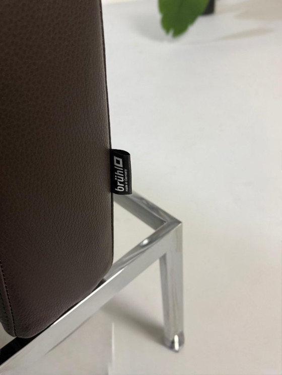 Image 1 of Brühl Roro Soft Leder Braun Ausstellungsstück Schlafsofa