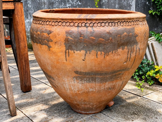Sehr große antike spanische Terrakotta-Tinaja (Cocios) – Artisan, Dekorative Objekte, Ceramic (photo 8 of 9)