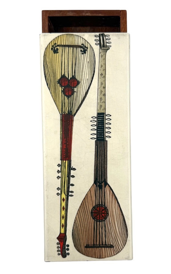 Image 1 of Piero Fornasetti, Mandolinen Zigarren Kiste, Mailand Italien, ca. 1960er Jahre