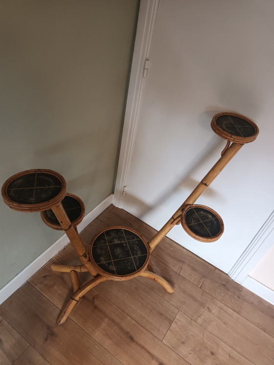 Image 1 of Tavolo da giardino in bambù di metà secolo