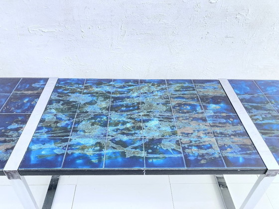 Image 1 of Tavolino in maiolica Space Age anni '60-'70 design di Belarti