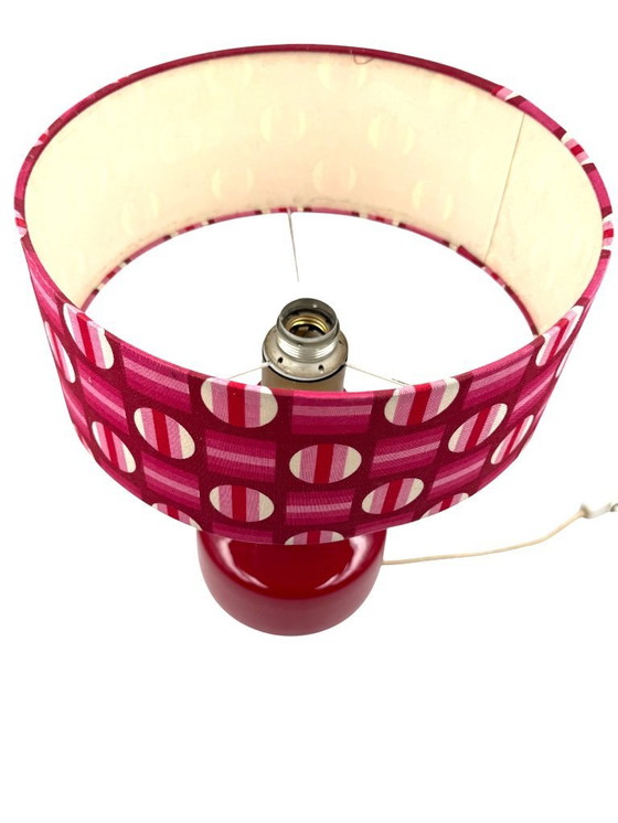 Image 1 of Space Age Tischlampe aus rotem Glas, Italien 1960er Jahre
