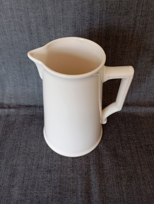 Antique earthenware pitcher from Digoin & Sarreguemines (France)