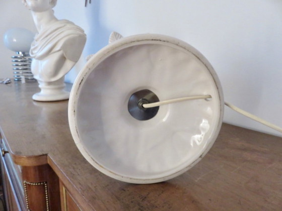 Image 1 of Rare Large "Palm Tree" Lamp, Italy, White Ceramic, 1960