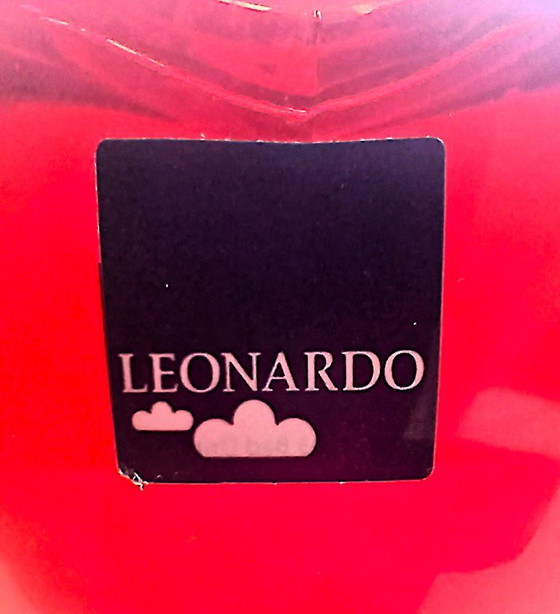 Image 1 of (W009) Leonardo Heart Vase Ruby Red Glass – 17cm – 2kg Heavy Decoration