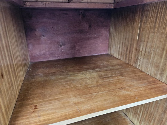 Buffet bas Art Déco en noyer à trois portes, années 1940 – Bois, Klassiek (photo 19 of 27)