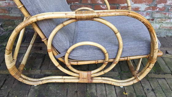 Twee vintage, design fauteuils van bamboe en rotan (photo 8 of 15)