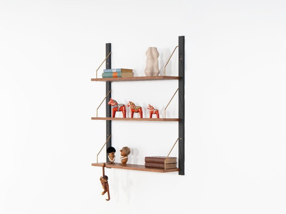 Modulaire eikenhouten wandkast, Deens design, jaren 60, gemaakt in Denemarken – Boekenkasten, Wood (photo 3 of 10)