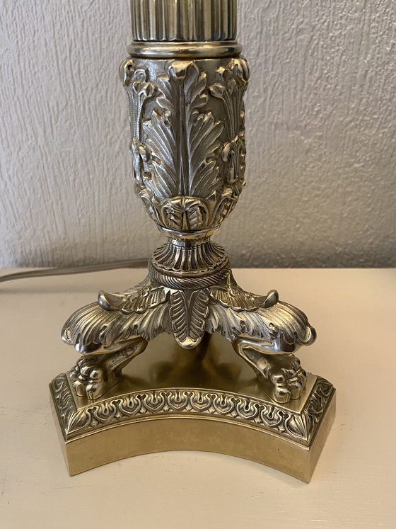 Image 1 of Lampe de table en bronze style Empire