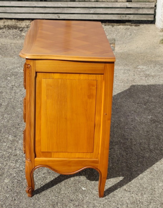 Vintage Franse ladekast van kersenhout - Commode - Louis XV-stijl - jaren 70 – Ladekasten, Metal, Other (photo 13 of 22)