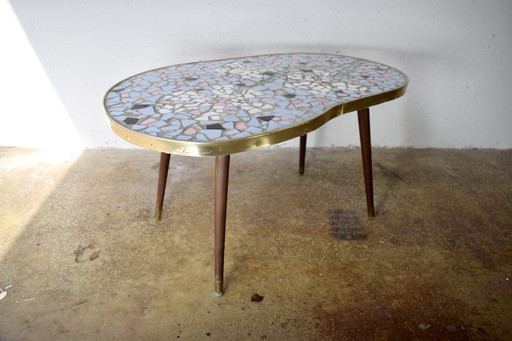 1950s Vintage Side Table Coffee Table Kidney Table Plant Stool