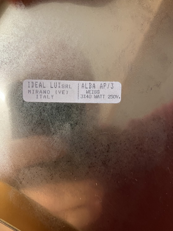 Image 1 of Lampada da parete vintage Mirano "Trilobo" di Venini, cristallo