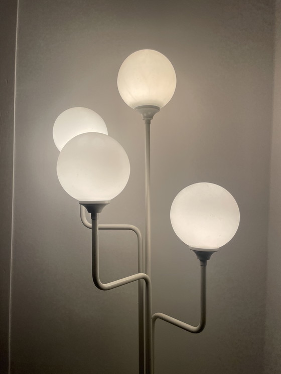 Image 1 of Witte space age lamp met bollen