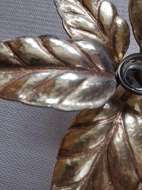 Image 1 of Bloemvormige wandlamp uit het midden van de 20e eeuw van Willy Daro, Hollywood Regency, vintage uit de jaren 70