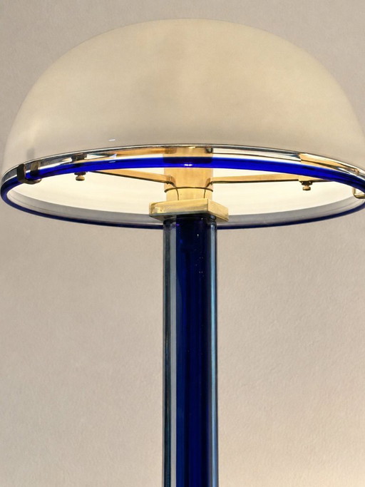 Venini "Belboi" Table Lamp by Rodolfo Dordoni (1990) – Cobalt Blue & Murano Glass - Dimmable