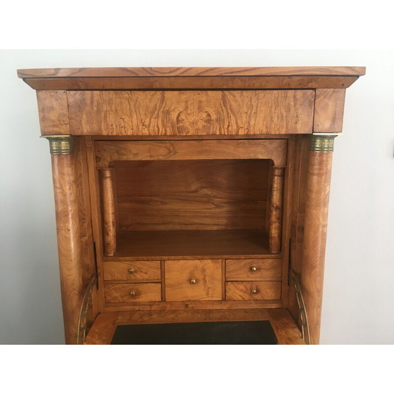 Image 1 of Vintage empire burr walnut secretary with detached columns, 1930