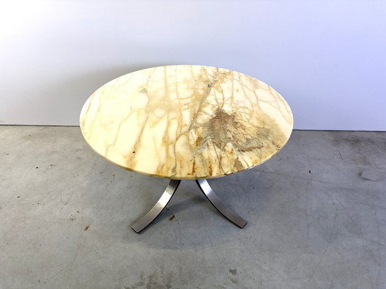 Vintage round marble dining table model T69 by Osvaldo Borsani for Tecno, 1970s, Anonima Castelli (photo 13 of 13)
