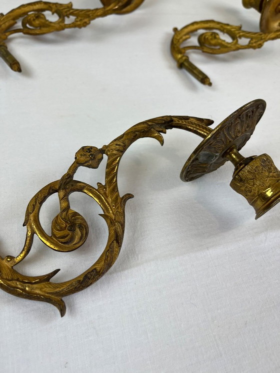 4 Apliques de piano de bronce dorado (photo 6 of 6)