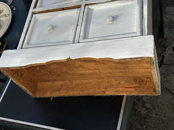 Kleiner antiker Werkstattschrank mit 8 Schubladen – 1930er Jahre – Kommoden, Wood (photo 14 of 14)