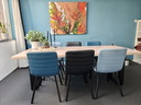Montel leather dining chairs
