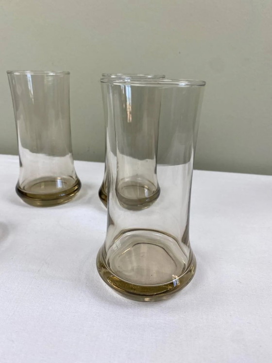 4 vasos de espejo ahumados – Vasos y jarras, Crystal, Glass, Vintage (photo 2 of 7)