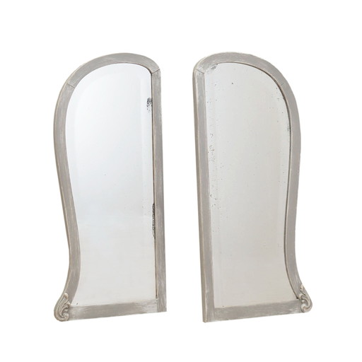 Jeu de deux miroirs dans un cadre en pin, design danois, années 1960, Production : Danemark