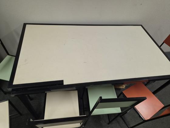 Metz & Co Stil Tisch – Esszimmergarnitur, Metal, Wood (photo 8 of 10)
