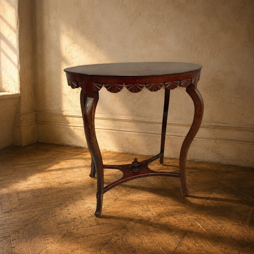 Art Nouveau Solid Wood Side Table, circa 1900–1910