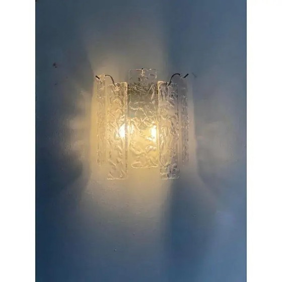 Image 1 of Applique da parete in vetro di Murano Hammered Strips listelli di Simoeng