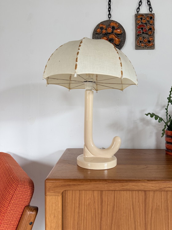 Vintage Ceramic ‘Umbrella’ Table Lamp ‘80 – Metal (photo 2 of 8)