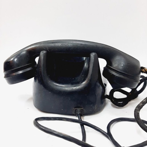 Image 1 of Telefono a disco vintage in bachelite anni '60, nero