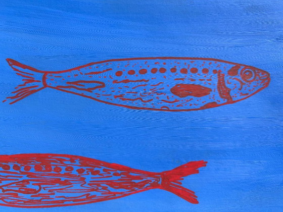 Acrilico sardine pesce 42 x 30 cm – Liquitex, Decorazioni murali, Carta (photo 2 of 12)