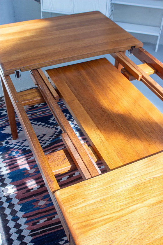 Image 1 of Vintage teak dining table, Danish Mid Century, 1960s, solid wood