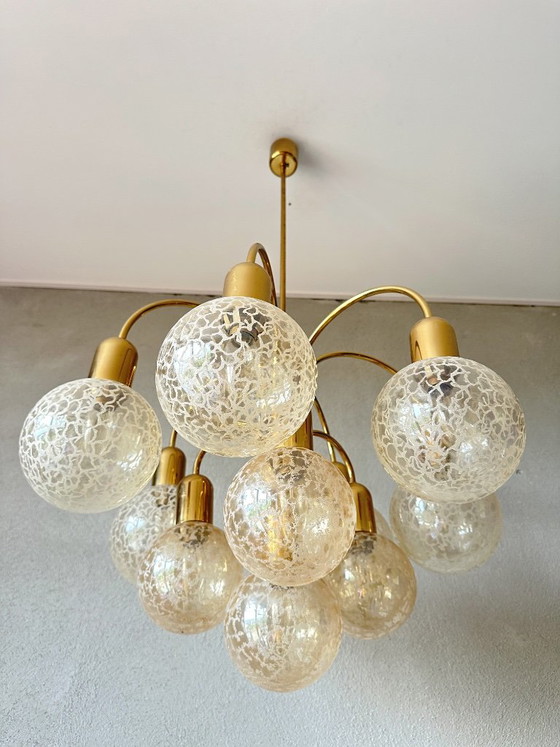 Vintage Bollen Spoetnik Kroonluchter – Cosack Leuchten, Glass, Metal (photo 2 of 9)