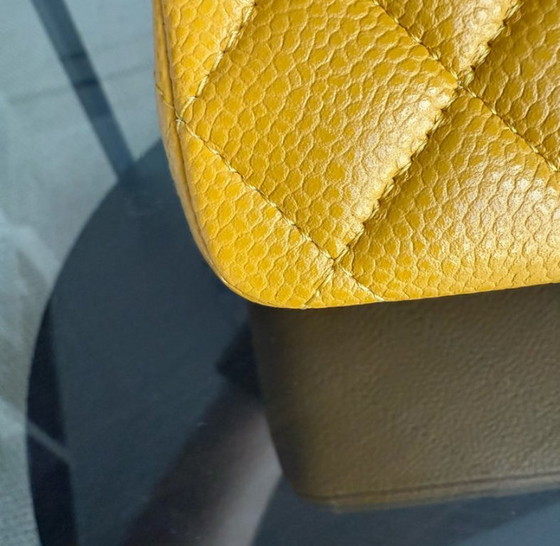 Image 1 of Chanel Classic Flap Medium - Caviar Quilted Grained Calfskin Mosterdgouden hardware Serie 25