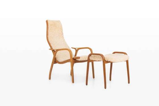 Set Lamino Sessel und Ottoman von Yngve Ekström für Swedese, 1950er Jahre – Wool, Cotton, Scandinavian (photo 5 of 15)
