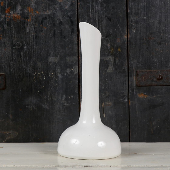 Vintage White Ceramic Rometti Vase (photo 3 of 9)