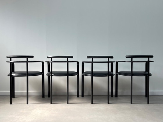 Image 1 of Set of 4 postmodern Martina dining chairs by Carlo Bimbi for Segis Italy, 1980s