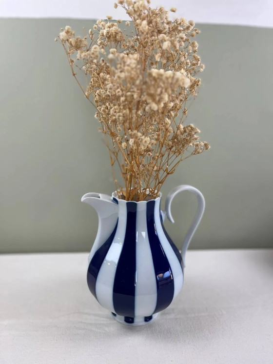 Kobalt gestreifte Karaffe – Gläser & Karaffe, Porcelain, Art Deco (photo 6 of 10)