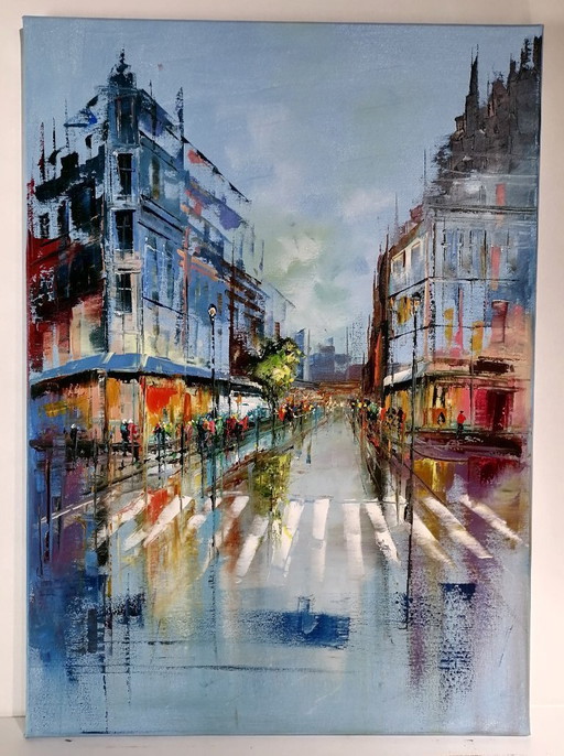 Alfred Aniol - Evening in the city