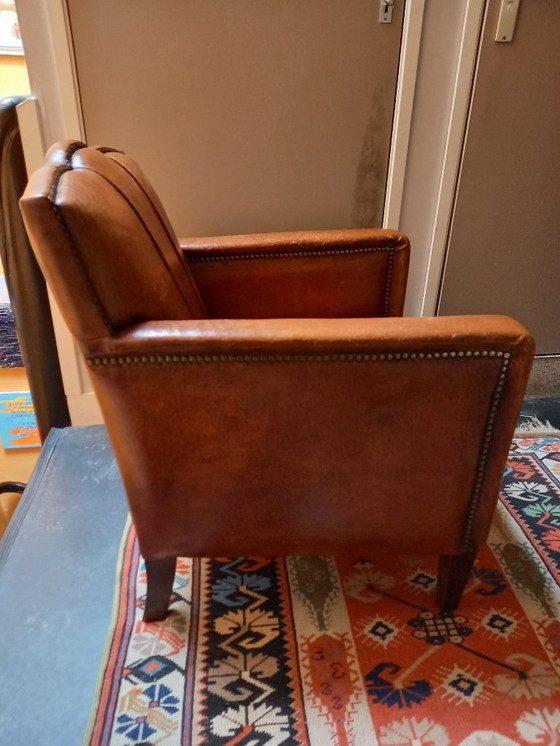 Image 1 of Kleine schapenleren fauteuil