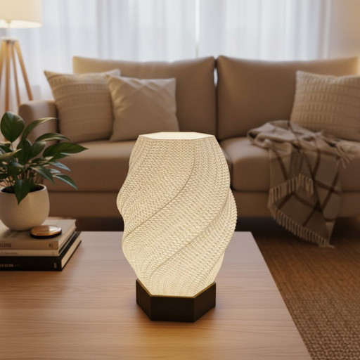 Vortella – Sculptural Table Lamp (Wireless or Wired)