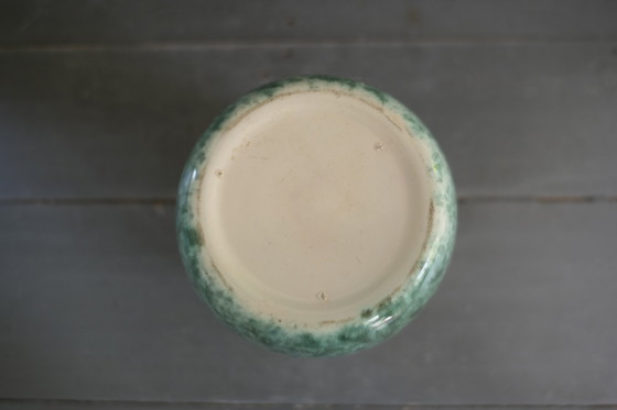 Image 1 of Antieke Groene Vaas Gemêleerd