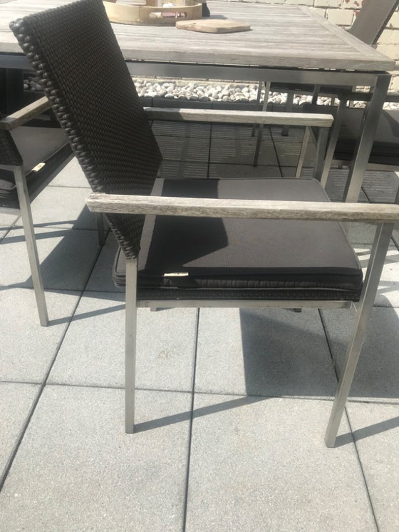 Image 1 of Tafel en 8 stoelen