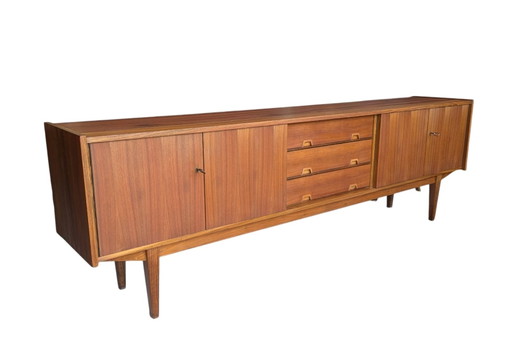 Vintage teak Scandinavian design XL sideboard, dresser